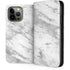 Silver Marble iPhone 15 Pro Max Folio Case
